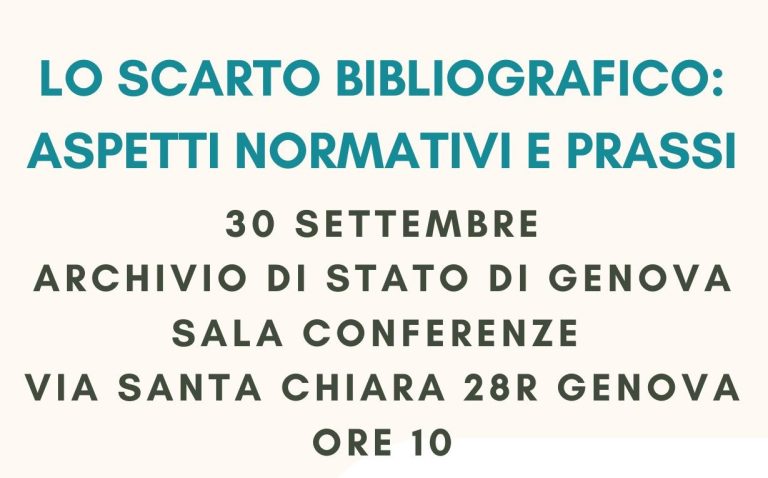 Lo scarto bibliografico. Aspetti normativi e prassi