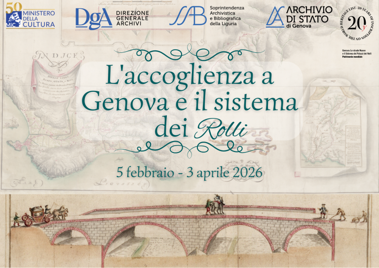 Mostra “L’accoglienza a Genova e il sistema dei Rolli” all’Archivio di Stato di Genova – dal 5 febbraio al 3 aprile